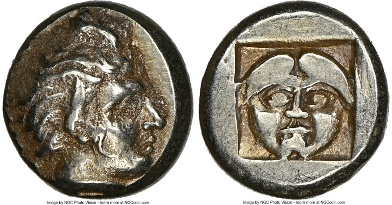 LESBOS. Mytilene. Ca. 454-427 BC. EL sixth-stater or hecte (10mm, 2.55 gm, 11h)....