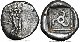 LYCIAN DYNASTS. Kuprilli (ca. 470-440 BC). AR sixth-stater (11mm, 1.20 gm, 6h). NGC Choice VF 4/5 - 3/5, scratch. Nude male figure (Hermes?) standing ...