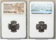 PHOENICIA. Tyre. Ca. 126/5 BC-AD 65/6. AR half-shekel (19mm, 6.58 gm, 1h). NGC Choice Fine 4/5 - 3/5. Dated Civic Year 140 (AD 14/5). Laureate head of...