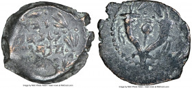 JUDAEA. Hasmoneans. Alexander Jannaeus (103-76 BC). AE prutah (15mm, 2.38 gm, 10h). NGC Choice VF 4/5 - 4/5. Yehonatan the High Priest and the Council...