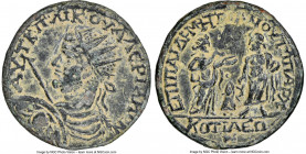 PHRYGIA. Cotiaeum. Valerian I (AD 253-260). AE (24mm, 8.08 gm, 1h). NGC XF 5/5 - 3/5. AYT K Π ΛIK ΟYAΛEPIANON, radiate, draped and cuirassed bust of V...