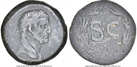 SYRIA. Antioch. Galba (AD 68-69). AE (29mm, 15.44 gm, 12h). NGC VF 4/5 - 4/5, Fine Style. IM•SER•SVL•GALBA•CAE, laureate head of Galba right / S•C ins...