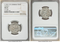 Cicilian Armenia. Levon I Tram ND (1198-1219) MS65 NGC, 23mm. 3.12gm. Levon I enthroned facing / Two lions and cross. 

HID09801242017

© 2020 Her...