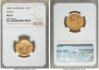 Victoria gold "Shield" Sovereign 1882-S MS62 NGC, Sydney mint, KM6. AGW 0.2355 oz. 

HID09801242017

© 2020 Heritage Auctions | All Rights Reserve...