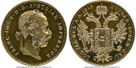 Franz Joseph I gold Restrike Ducat 1915 MS68 NGC, KM2267. Fully Prooflike fields with contrasting cameo devices. AGW 0.1107 oz. 

HID09801242017

...