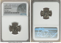 Besançon. Anonymous 4-Piece Lot of Certified Deniers ND (1200-1300) Authentic NGC, Rob-4756. Weights range from 0.87-1.07gm. Sold as is, no returns. ...