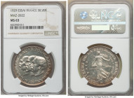 Republic silver Essai Franc 1929 MS63 NGC, Maz-2622. Light amber toned watery surface with darker peripheral shades. 

HID09801242017

© 2020 Heri...