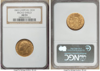 Victoria gold "Broad Shield" Sovereign 1843 AU53 NGC, KM736.1, S-3852. AGW 0.2355 oz. 

HID09801242017

© 2020 Heritage Auctions | All Rights Rese...