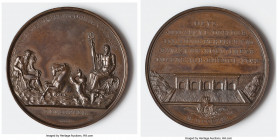 "Completion of the Locks at Katwijk" bronze Medal 1807-Dated AU, Bram-691, Julius-1848. 46.9mm. 45.97gm. By Droz. INSTAVRATO PRISCO RHENI OSTIO in exe...