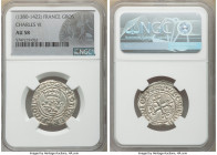 Pair of Certified Assorted Issues NGC, 1) France: Charles VI Gros ND (1380-1422) - AU58, Dup-387. 26mm 2) German States: Trier. Johann Hugo 4 Pfennig ...