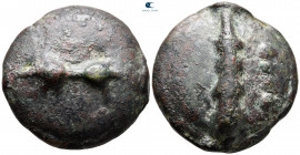 Apulia. Luceria. Anonymous 225-217 BC. Libral standard, heavy serie. Aes Grave Quatrunx Æ