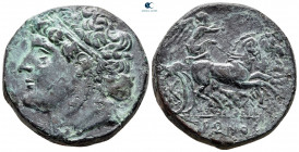 Sicily. Syracuse. Hieron II 275-215 BC. Struck circa 217-215 BC. Tetralitron Æ