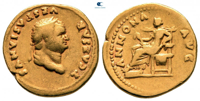 Titus, as Caesar AD 76-78. Struck AD 77/8. Rome
Aureus AV

17 mm, 7,08 g

T...