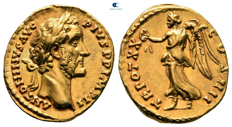 Antoninus Pius AD 138-161. Struck AD 156/7. Rome
Aureus AV

17 mm, 7,28 g

...