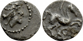 SPAIN. Emporion. Tetartemorion (Late 3rd-1st centuries BC). Gaulish-Iberian imitation