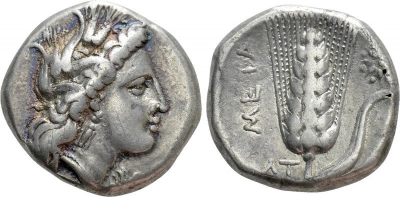 LUCANIA. Metapontion. Nomos (Circa 330-290 BC). 

Obv: Head of Demeter right, ...