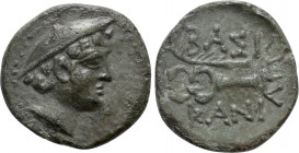 KINGS OF SKYTHIA. Kanites (Circa 160-100 BC). Ae. Apoll-, magistrate