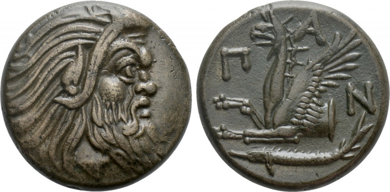 CIMMERIAN BOSPOROS. Pantikapaion. Ae (Circa 310-304/3 BC). 

Obv: Bearded head...
