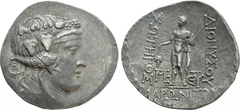 THRACE. Maroneia. Tetradrachm (Circa 189/8-49/5 BC). 

Obv: Head of Dionysos r...