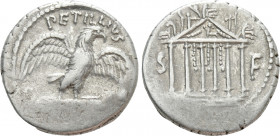 PETILLIUS CAPITOLINUS (41 BC). Denarius. Rome