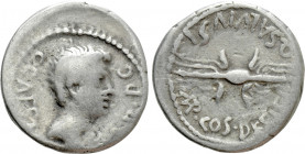 OCTAVIAN. Denarius (40 BC). Military mint traveling with Octavian in Italy; Q. Salvius, moneyer