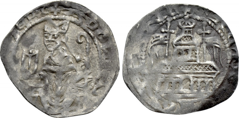 GERMANY. Köln? Pfennig (Circa 13th century). 

Obv: Archbishop seated facing, ...