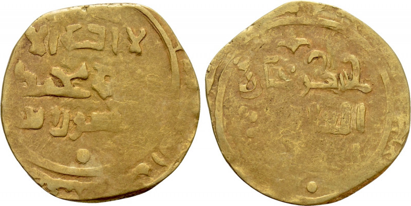 ISLAMIC. Mongols. Chingiz (Genghis) Khan (AH 602-624 / AD 1206-1227). GOLD Dinar...