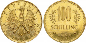 AUSTRIA. GOLD 100 Schilling (1926). Wien (Vienna) mint