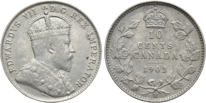 CANADA. Edward VII (1901-1910). 10 Cents (1902-H). 

Obv: EDWARDVS VII D G REX...