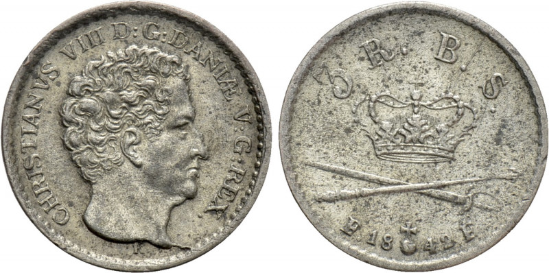 DENMARK. Christian VIII (1839-1848). 3 Rigsbankskilling (1842). 

Obv: CHRISTI...