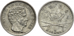 DENMARK. Christian VIII (1839-1848). 3 Rigsbankskilling (1842)