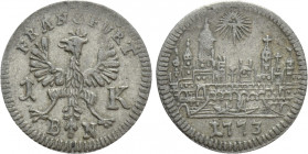 GERMANY. Frankfurt. 1 Kreuzer (1773)