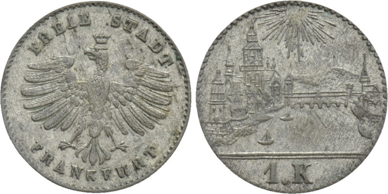 GERMANY. Frankfurt. 1 Kreuzer (1839-1840). 

Obv: FREIE STADT FRANKFURT. 
Cro...