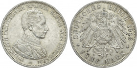 GERMANY. Prussia. Wilhelm II (1888-1918). 5 Mark (1913). Berlin