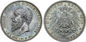 GERMANY. Schaumburg-Lippe. 3 Mark (1911-A). Berlin. Albrecht Georg