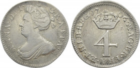 GREAT BRITAIN. Anne (1702-1714). 4 Pence (1706)