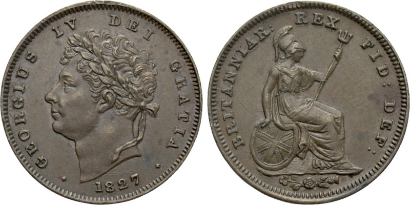GREAT BRITAIN. Hanover. George IV (1820-1830). 1/3 Farthing (1827). London. 

...