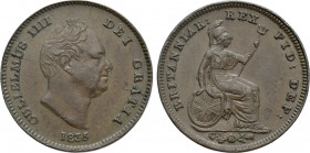 GREAT BRITAIN. William IV (1830-1837). 1/3 Farthing (1835)