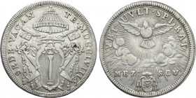 ITALY. Papal States. Sede Vacante (1758). Mezzo Scudo Romano