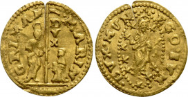ITALY. Venice. Marino Grimani (1595-1605). GOLD Quarto di zecchino