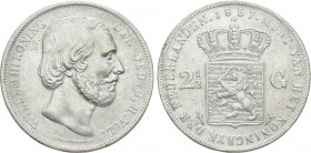 NETHERLANDS. Utrecht. Willem III (1849-1890). 2 1/2 Gulden (1867). Utrecht