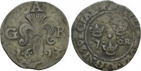 SWEDEN. Gustav II Adolf (1621-1632). 1 Öre (1613). Stockholm