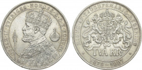 SWEDEN. Oscar II (1872-1907). 2 Kronor (1897)