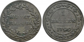SWITZERLAND. Helvetic Republic. 1 Batzen (1799)