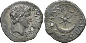 KINGS OF MAURETANIA. Juba II, with Kleopatra Selene (25 BC-AD 24). Denarius. Caesarea