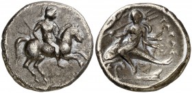 (235-228 a.C.). Italia. Taras. Didracma. (S. falta) (BMC. I, 250 sim). 6,12 g. MBC.