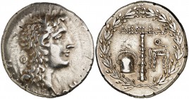 (93-87 a.C.). Macedonia. Tesalónica. Tetradracma. (S. 1463 var) (CNG. III, 110 var). 16,55 g. MBC/MBC+.