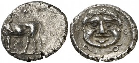 (350-300 a.C.). Misia. Parion. Hemidracma. (S. 3919). 2,31 g. MBC+.