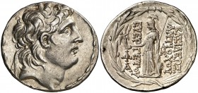Imperio Seléucida. Antíoco VII, Evergetes (138-129 a.C.). Antioquía ad Orontem. Tetradracma. (S. 7092 var) (CNG. IX, 1067d). 16,27 g. MBC+.