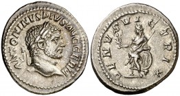 (216 d.C.). Caracalla. Denario. (Spink 6890) (S. 606) (RIC. 311b). 3,14 g. MBC+.